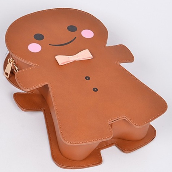 Gingerbread Man Cookie 3D Holiday Crossbody Clutch - Picture 2 of 6